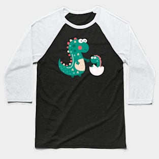 Dinosaur and baby Baseball T-Shirt